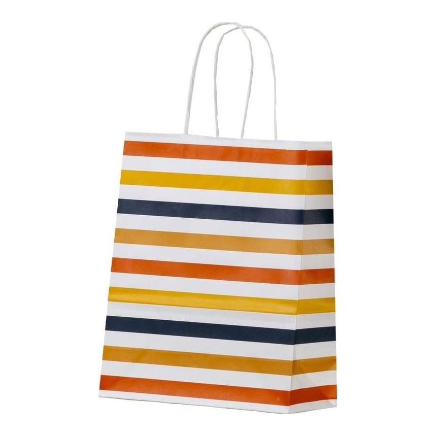 Punga Hartie Maner Rasucit 32 X 12 X 41 Cm Alb Striatii Papiroti