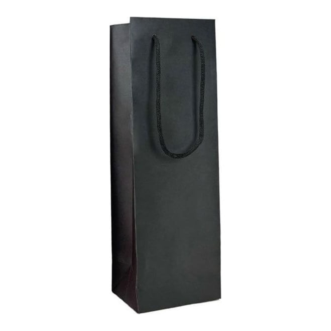 Pungi Cadou Sticla Negru Kraft 120 X 90 X 390 Mm Rotolux