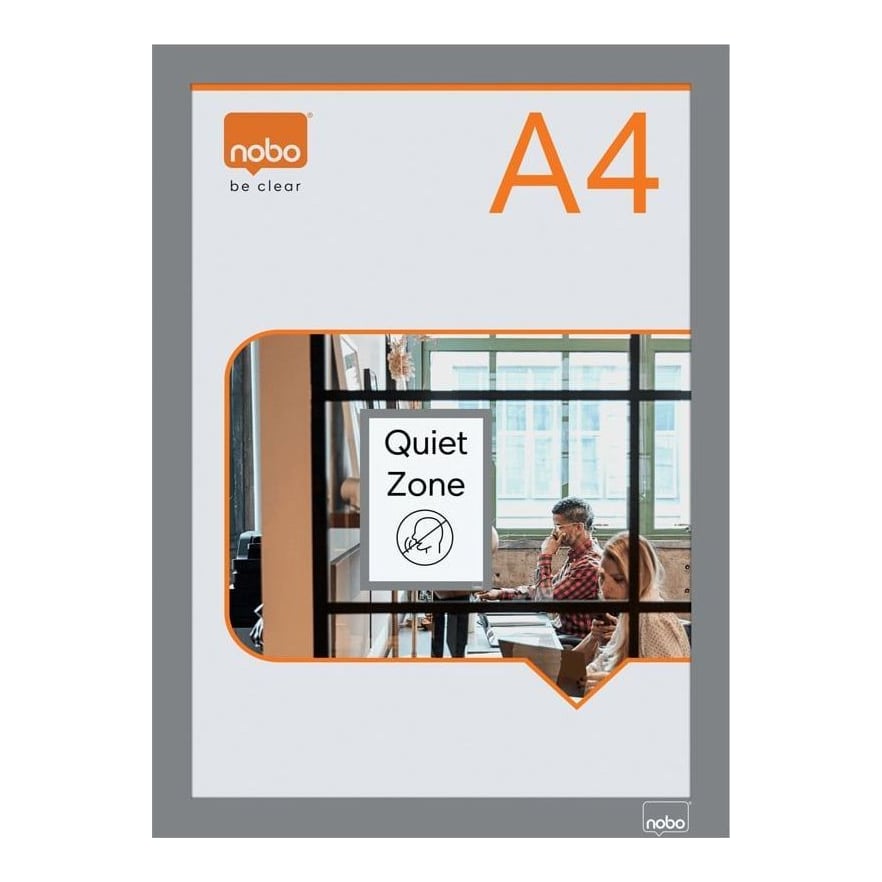 Rama Magnetica Autoadeziva A4 Argintie 2/Set Nobo