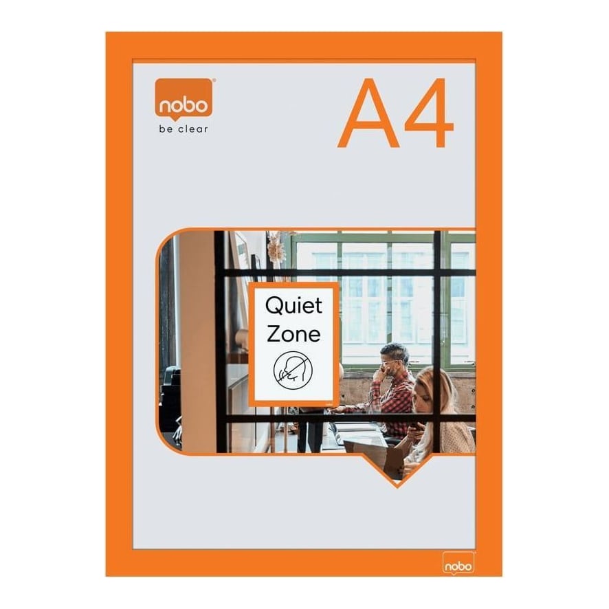 Rama Magnetica Autoadeziva A4 Portocalie 2/Set Nobo