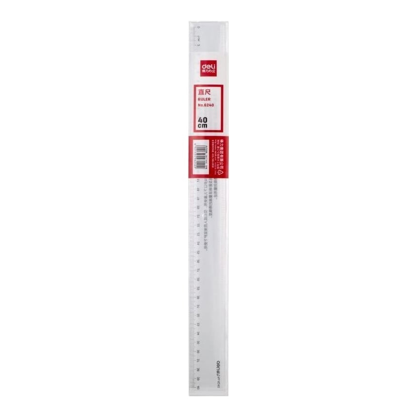 Rigla 40CM Transparenta Deli