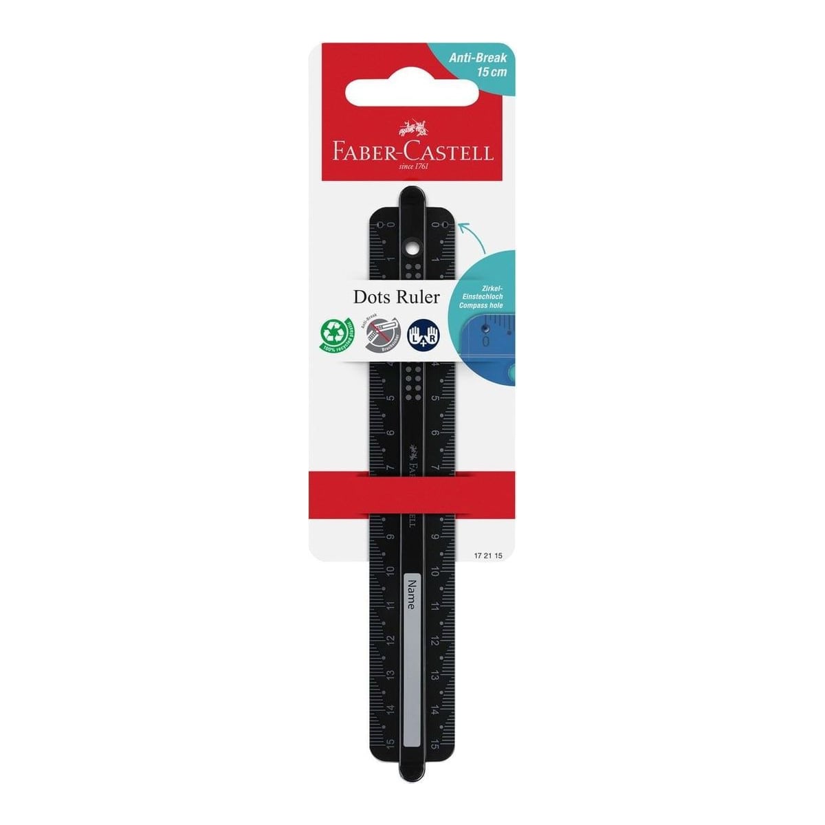 Rigla 15CM Dots Faber-castell