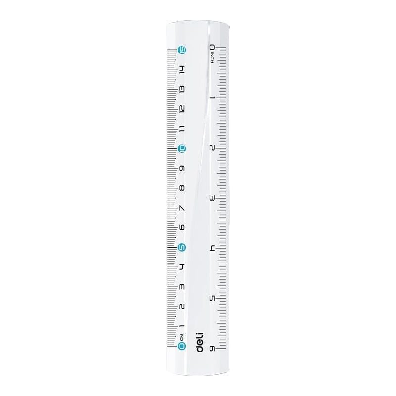 Rigla 15CM Transparenta Deli