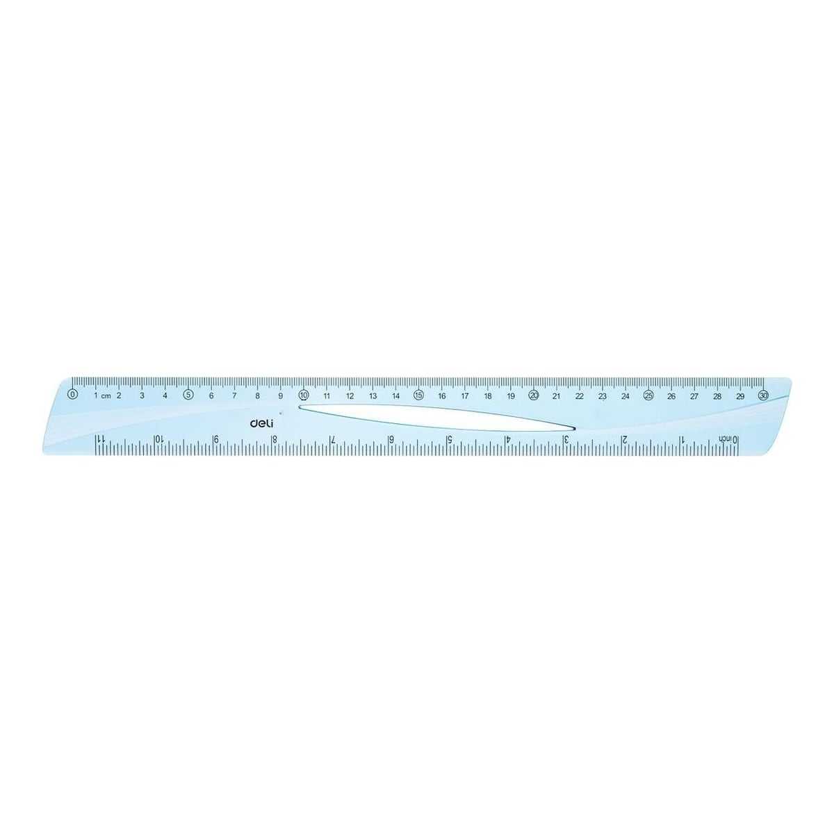 Rigla 30CM Albastra Transparenta Deli