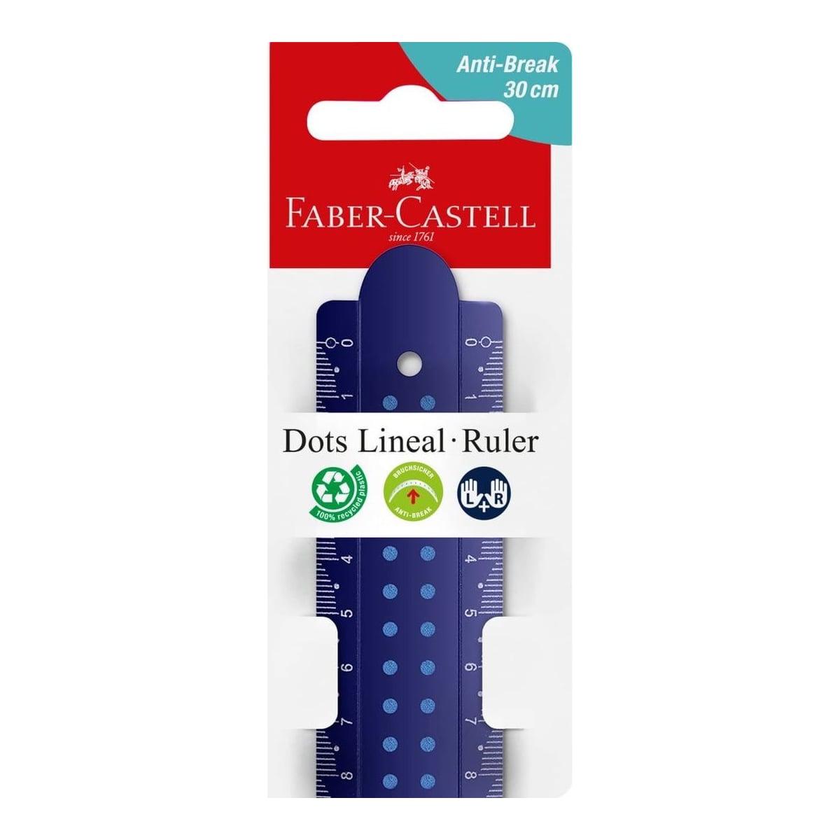 Rigla 30CM Dots Faber-castell