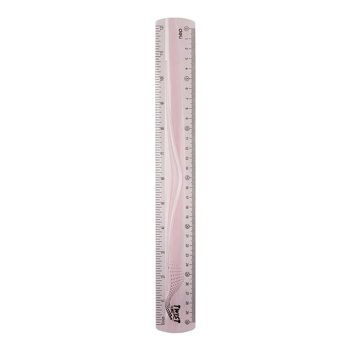 Rigla 30CM Flexibila Twist Me Transparenta Color Deli