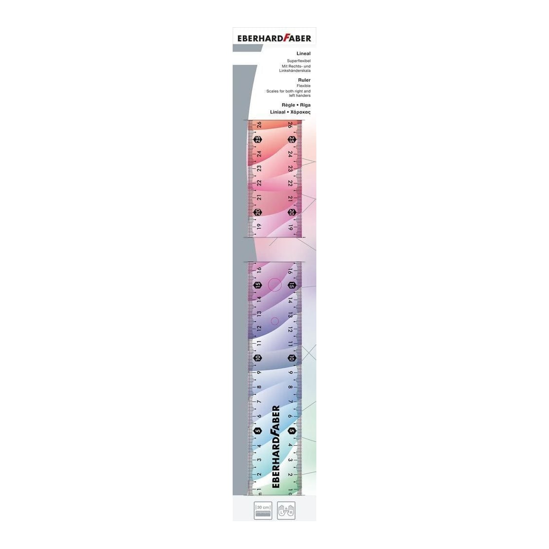 Rigla 30CM Flexibila Rainbow Eberhard Faber