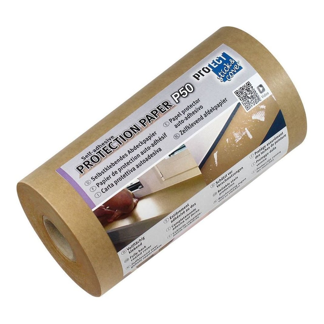 Global Notes Rola Autoadeziva Kraft 50G 15CM*50M Pentru Protectie Suprafete Info Notes