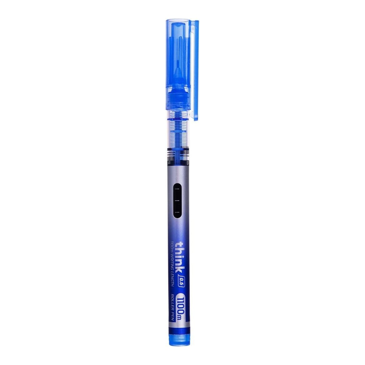 Roller Free Ink 0.5MM Needle Albastru Think Deli