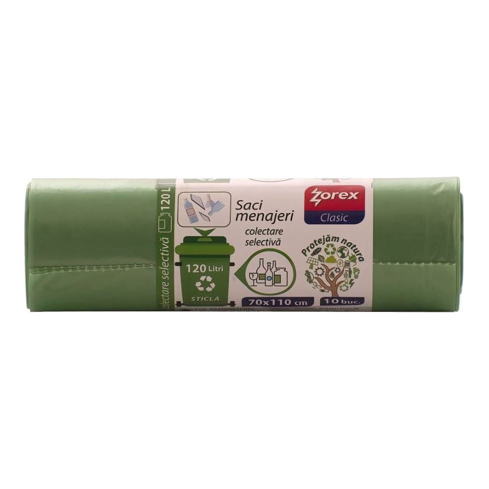 Saci Menajeri 120L 10/Set Verzi