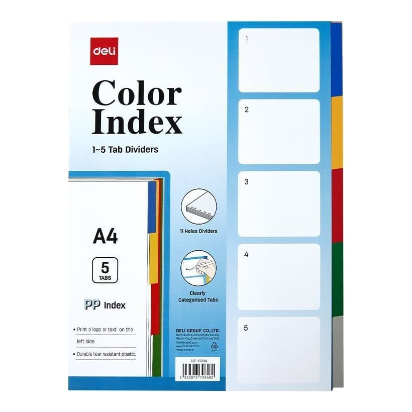 Separatoare Index Plastic 1-5 Deli