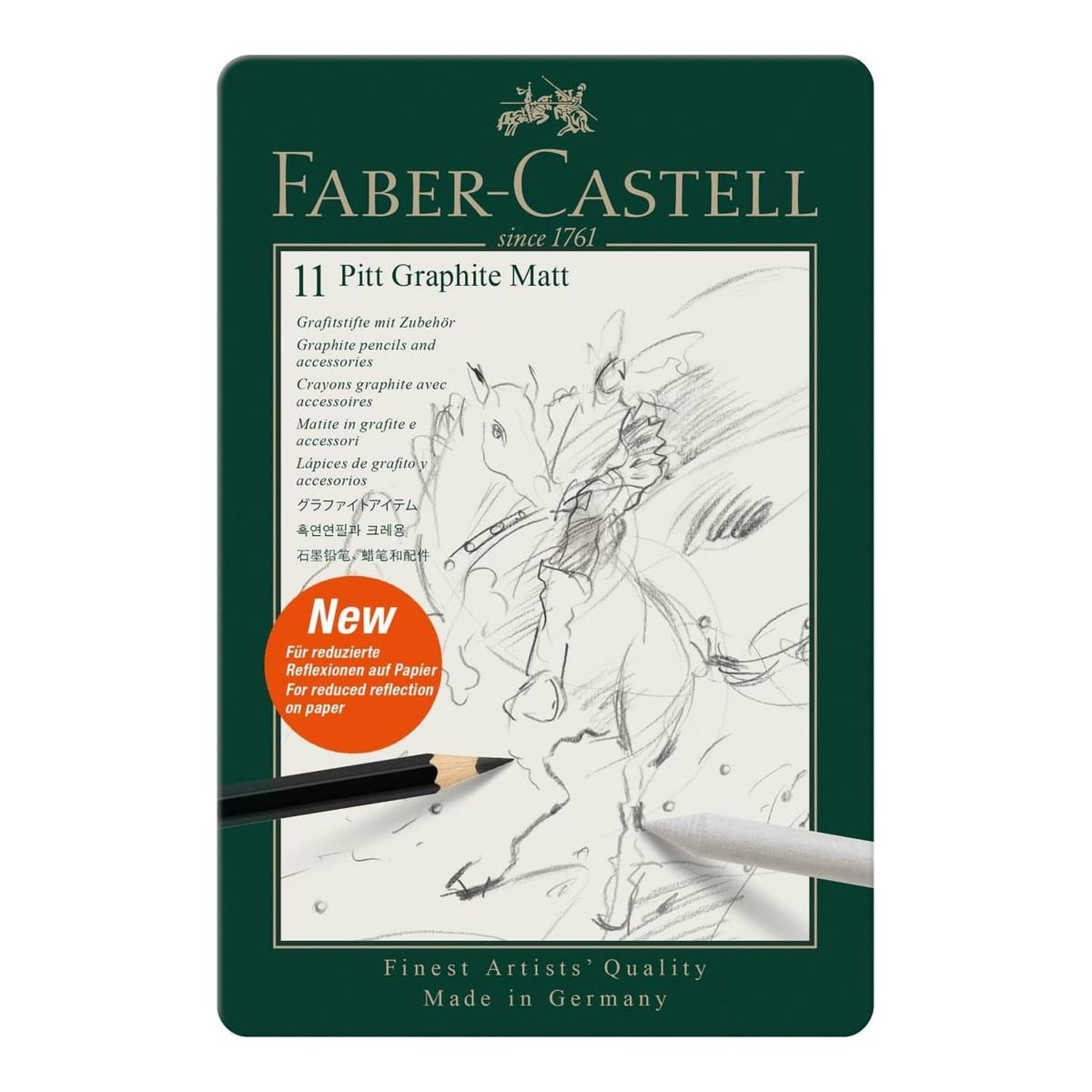 Set 11 Buc Creion Grafit Mat Pitt Faber-castell