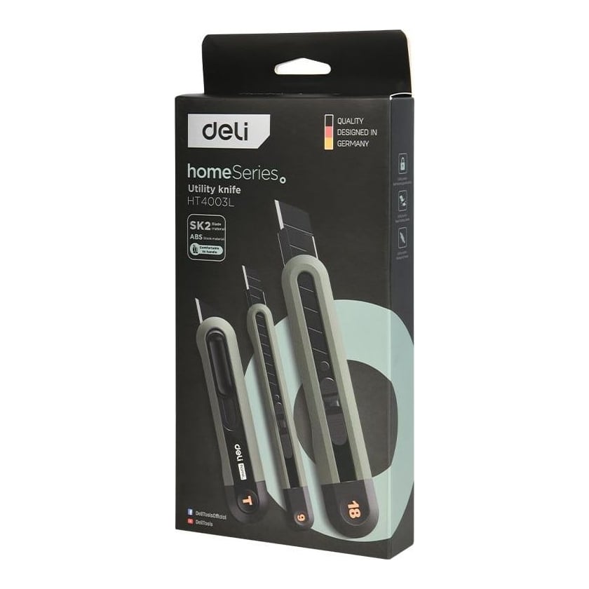 Set 3 Cuttere Verzi Home Series Deli
