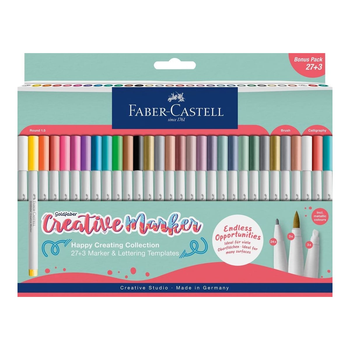 Set 30 Markere Creative Goldfaber Creative Haven 1.5MM Faber-castell