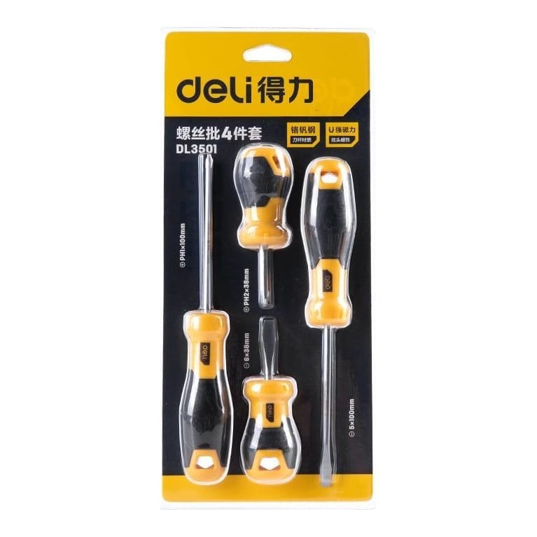 Set 4 Surubelnite Div Marimi Blister Deli
