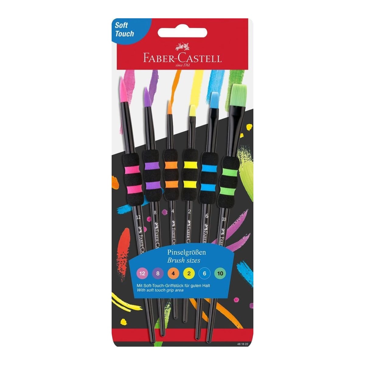 Set 6 Pensule Soft Touch Black Faber-castell