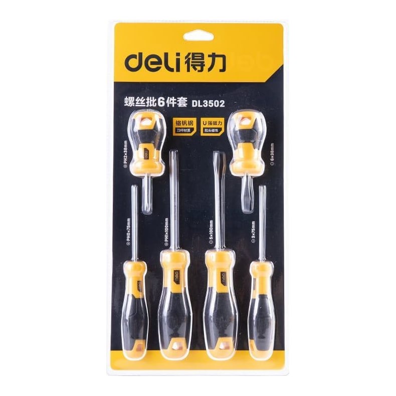 Set 6 Surubelnite Div Marimi Blister Deli