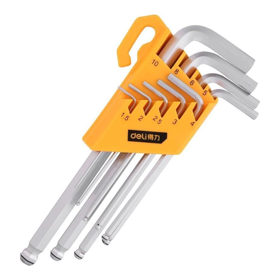 Set 9 Buc Chei Imbus Cap Sferic 1.5-10 Mm Deli