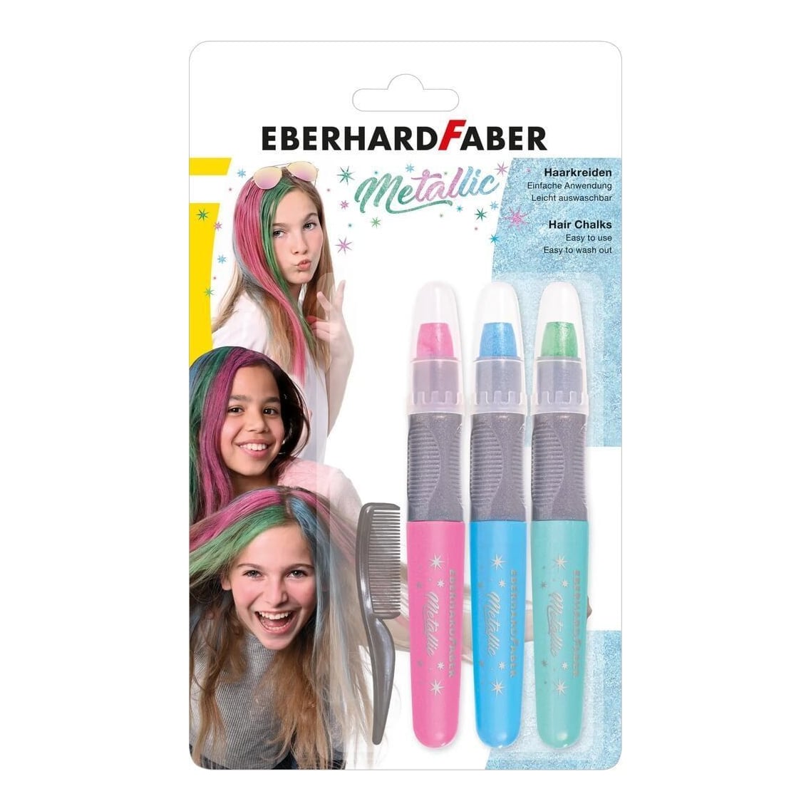Set Colorare Par Creioane Metalizate + Pieptan Eberhard Faber