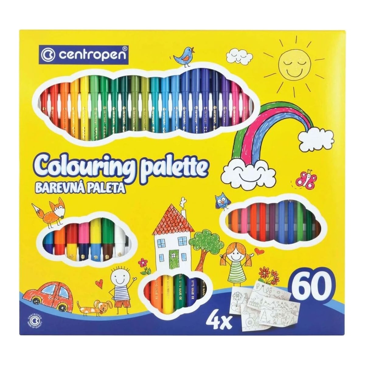 Set Colouring Palette Kids 60 Piese Centropen