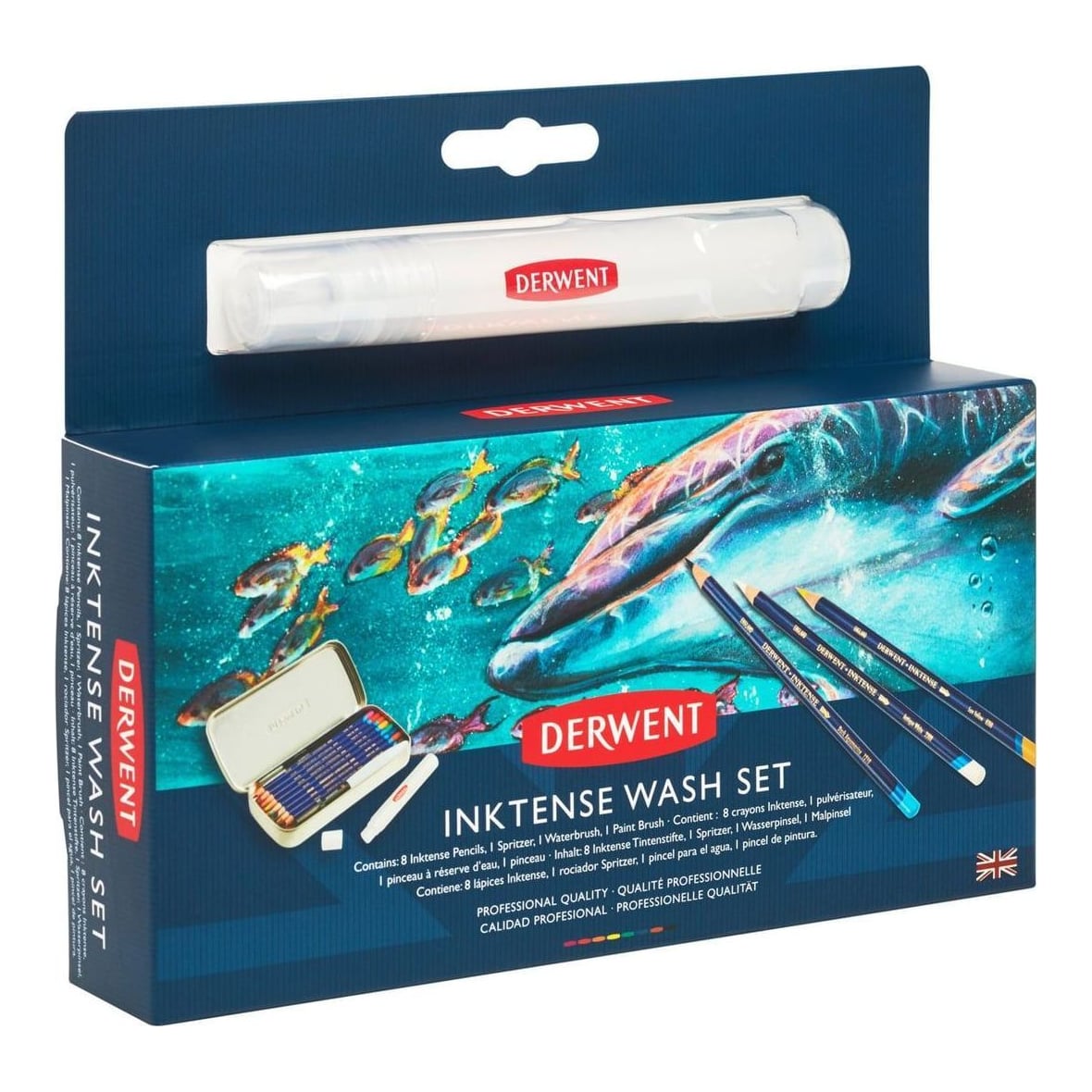 Set Complet Desen Professional Inktense Cutie Metal Derwent