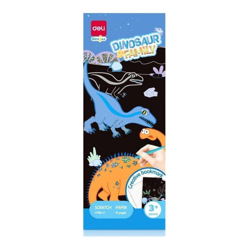 Set Creativ 15 Semne De Carte Carton Razuibil Dinozauri Deli