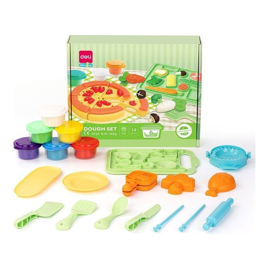Set Creativ Plastilina + 14 Accesorii Pizza, Pasta And Veggie Party Deli