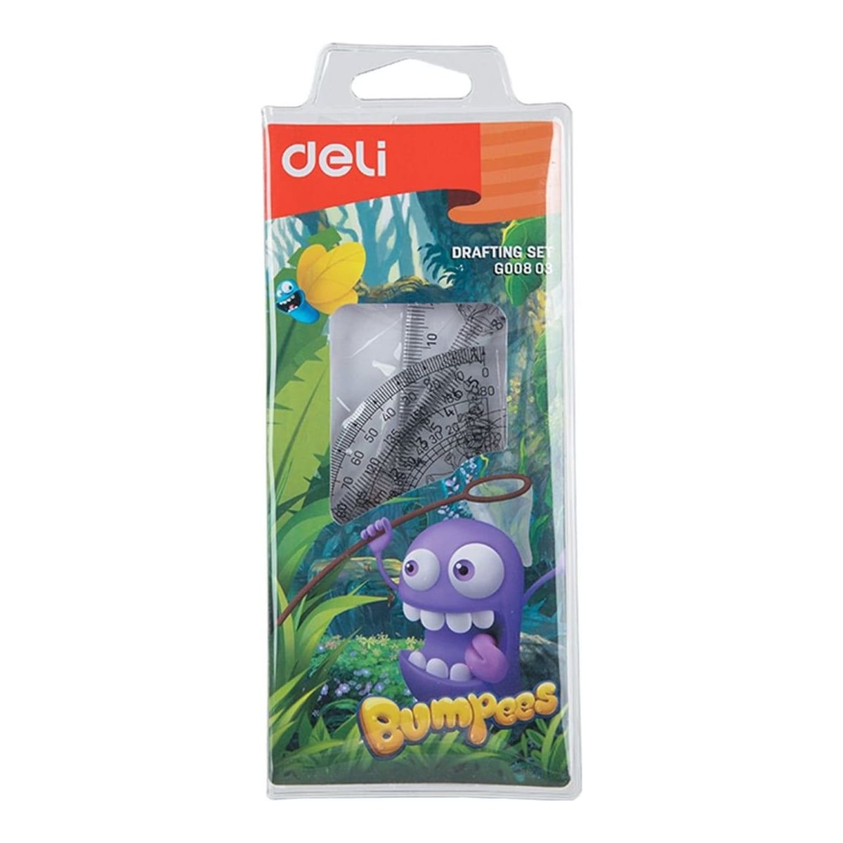 Set Geometrie 4 Piese Transp. Bumpees EG00803 Deli