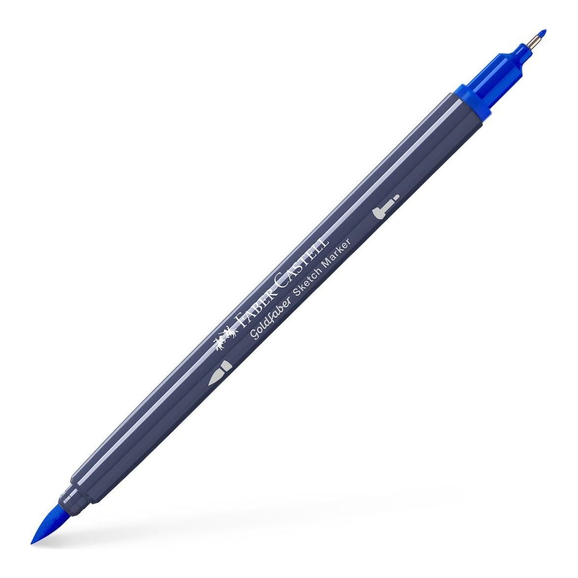 Sketch Marker 2 Capete Albastru Heliu Roscat 151 Goldfaber Faber-castell