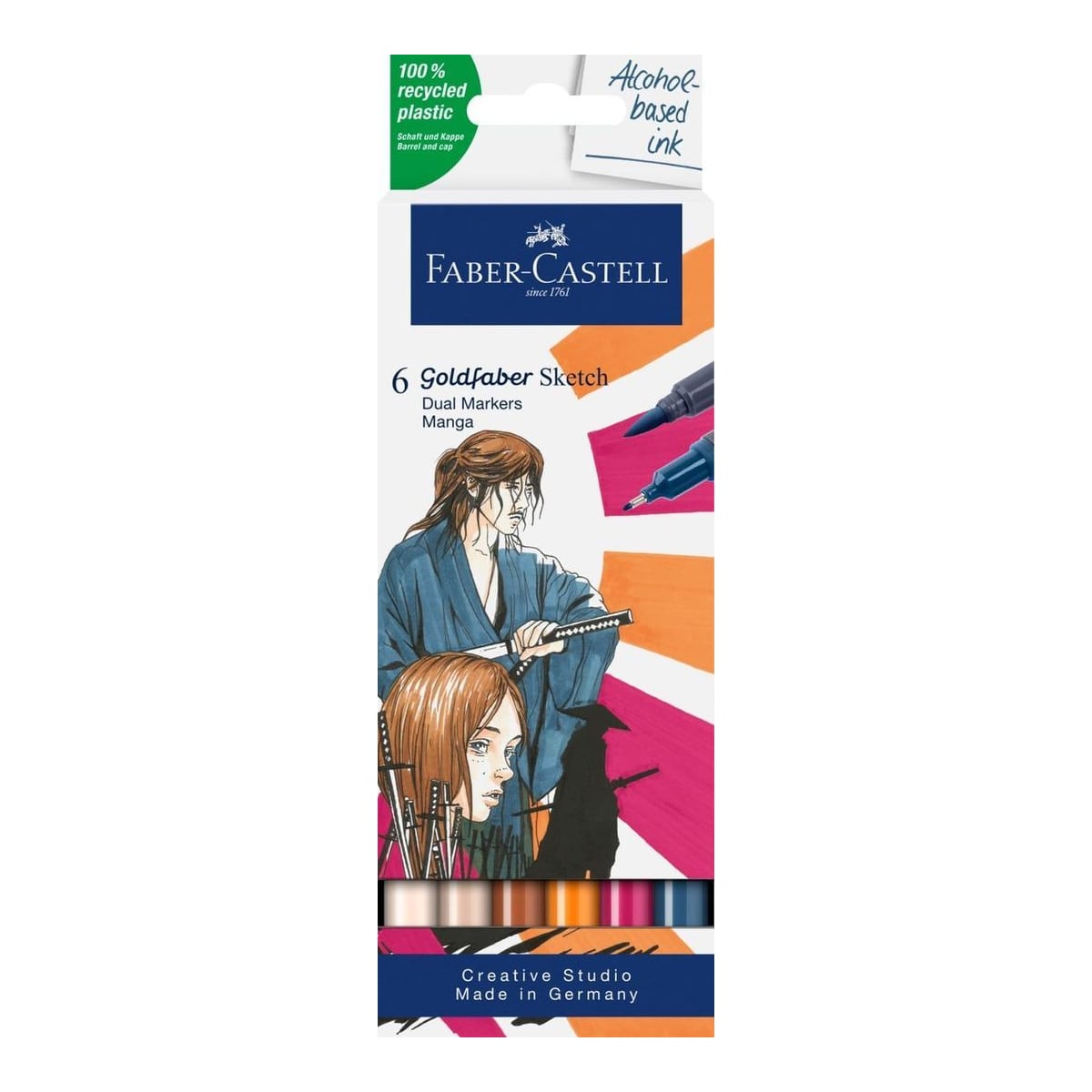 Sketch Marker 2 Capete Set 6 Manga Goldfaber Faber-castell