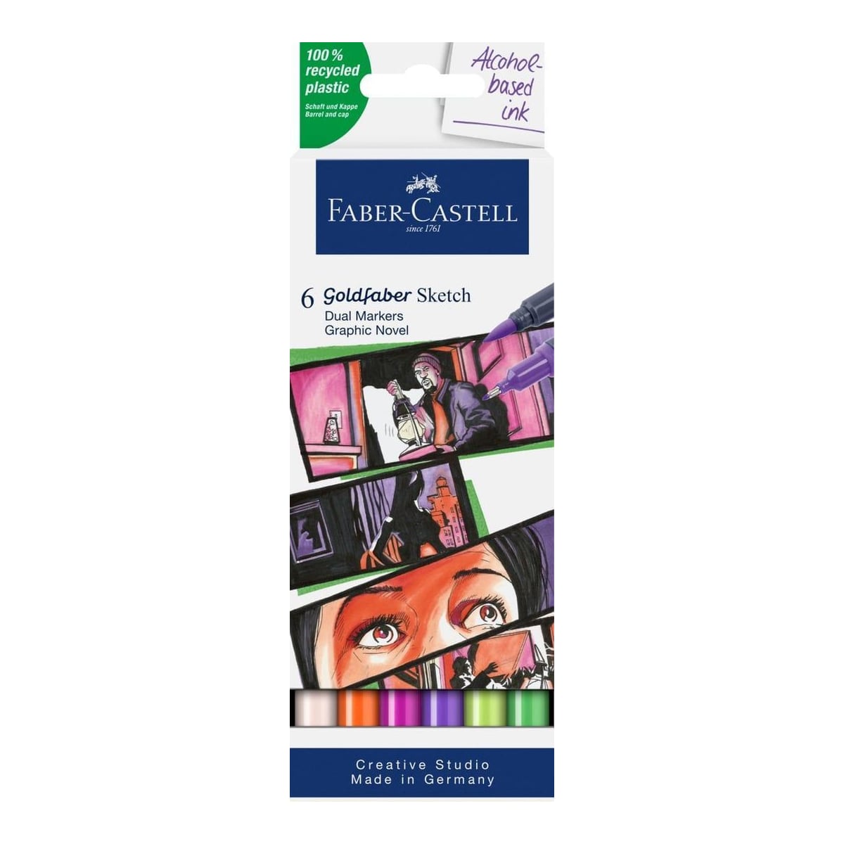 Sketch Marker 2 Capete Set 6 Novel Goldfaber Faber-castell