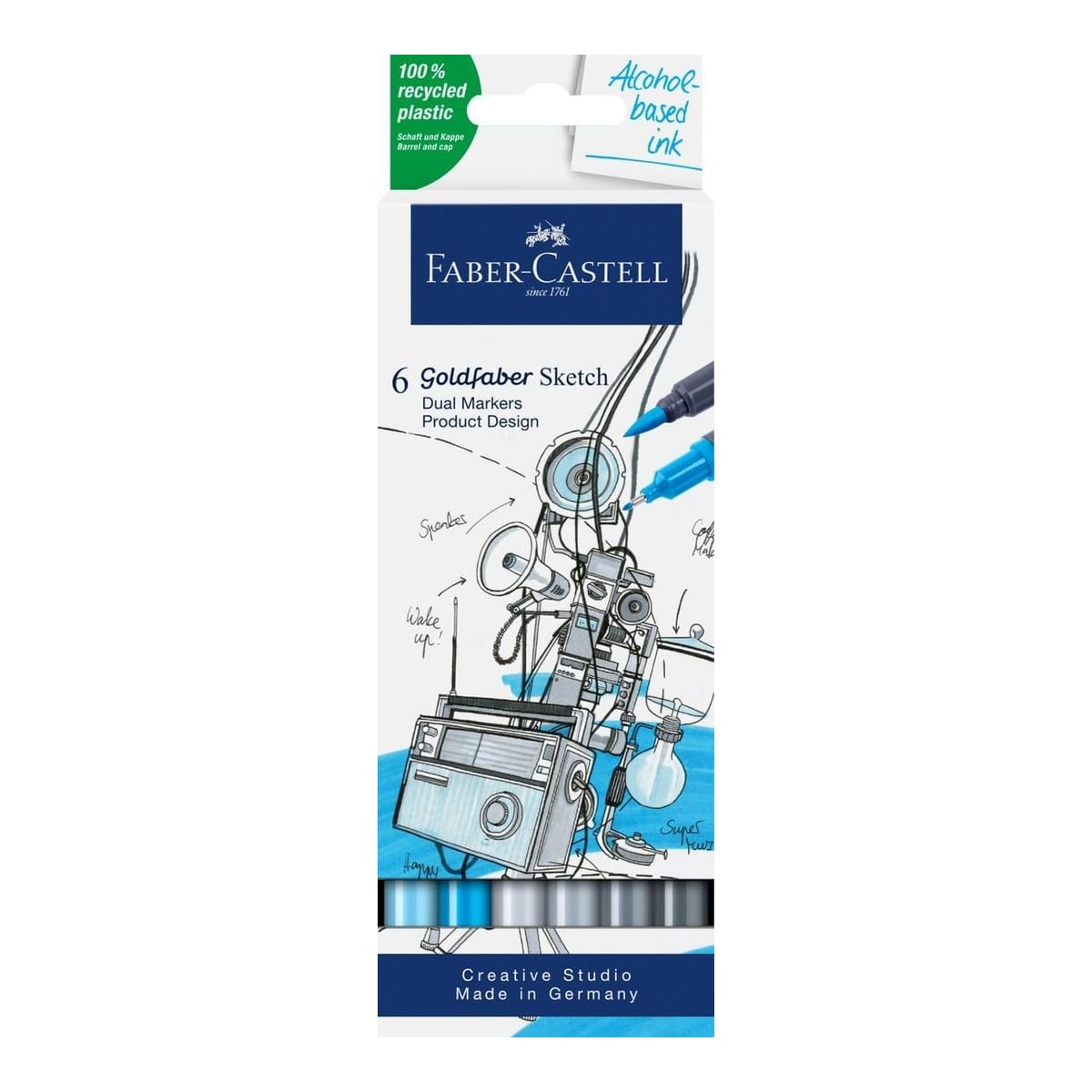 Sketch Marker 2 Capete Set 6 Design Produs Goldfaber Faber-castell