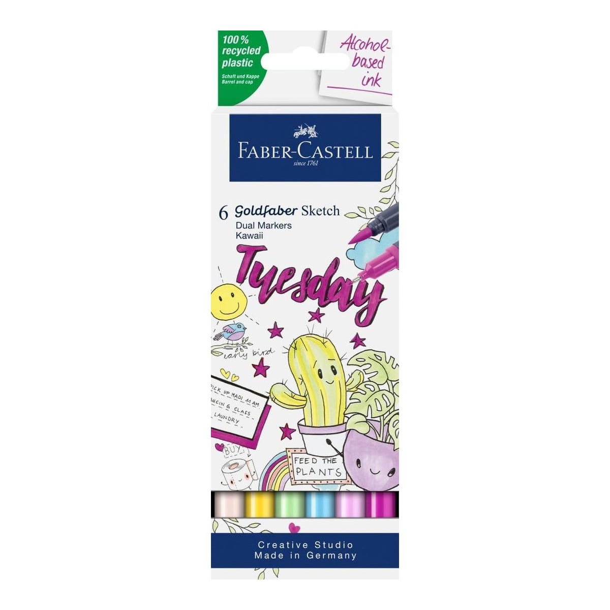 Sketch Marker 2 Capete Set 6 Kawaii Goldfaber Faber-castell