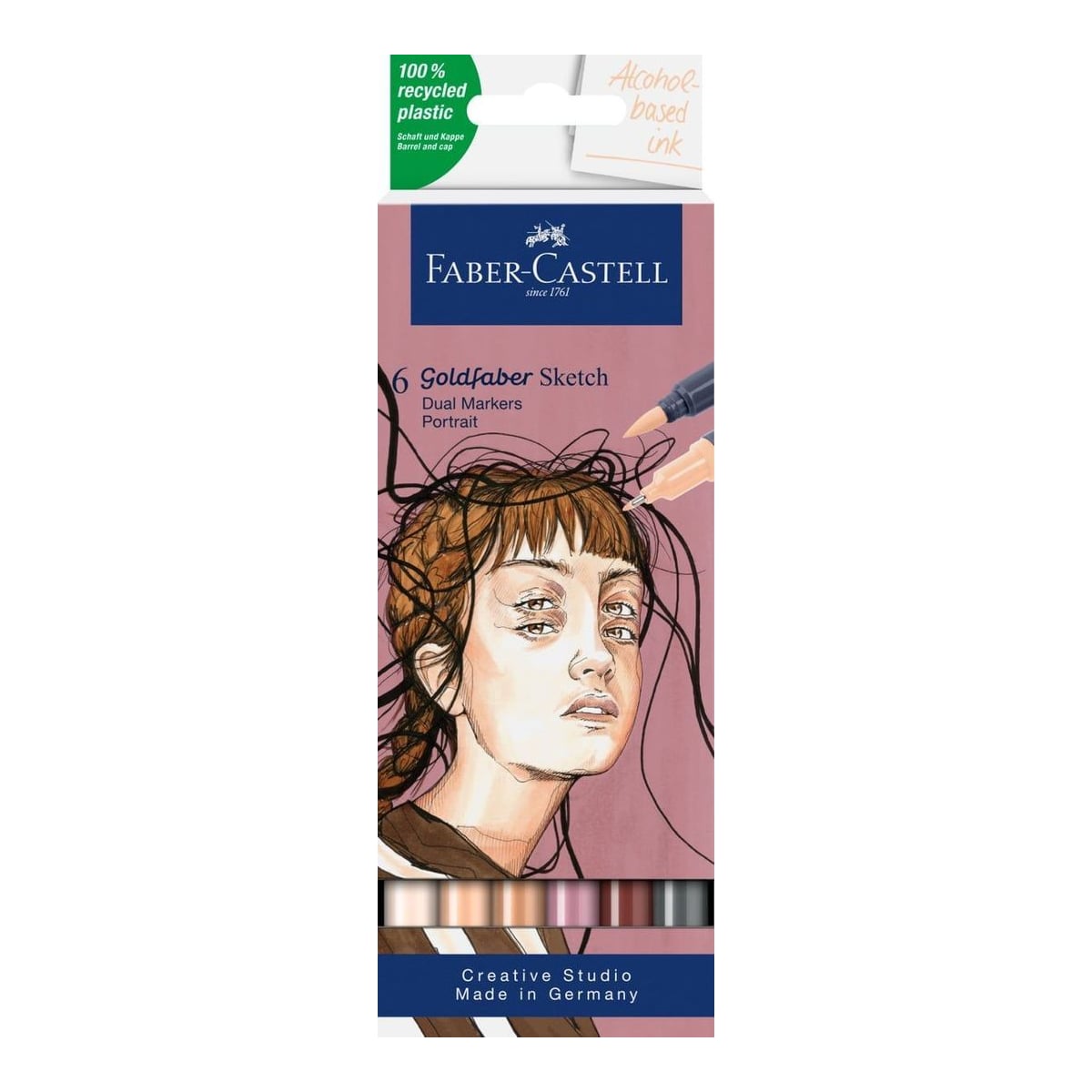 Sketch Marker 2 Capete Set 6 Portret Goldfaber Faber-castell