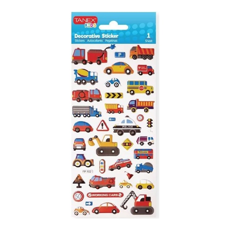 Sticker Puffy Cars TNX-25134 Tanex
