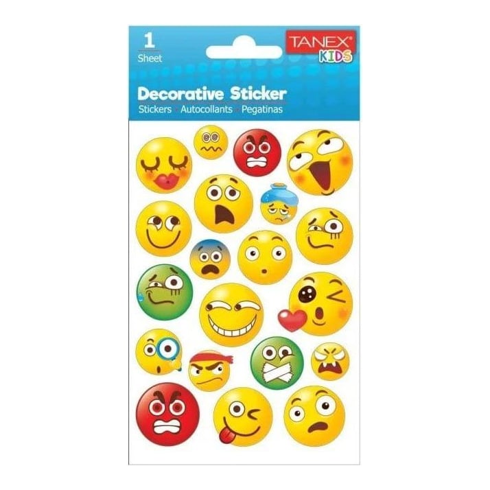 Sticker Puffy Smiley Faces TNX-25015 Tanex