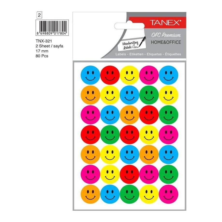 Sticker Smiley Asortate 2/Set TNX-321 Tanex
