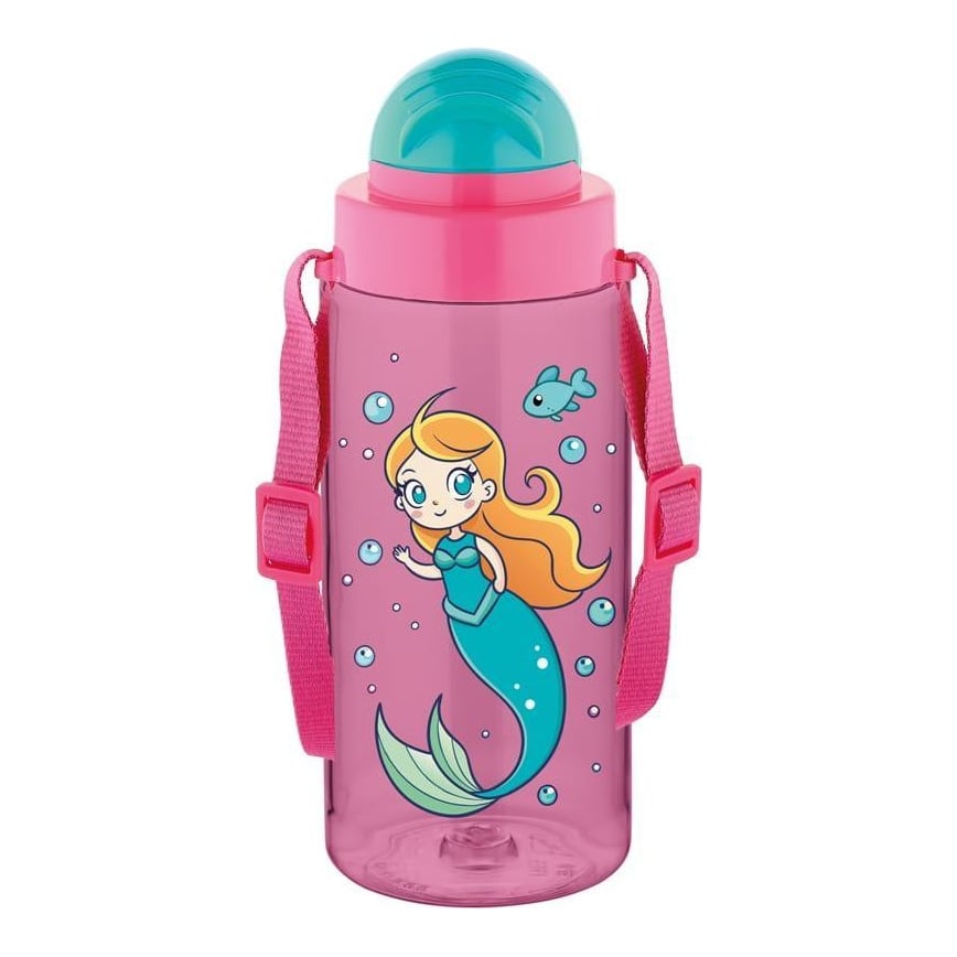 Sticla Apa Pt Copii Tritan 500ML Cu Pai Si Curea Transport T-0107 Noki