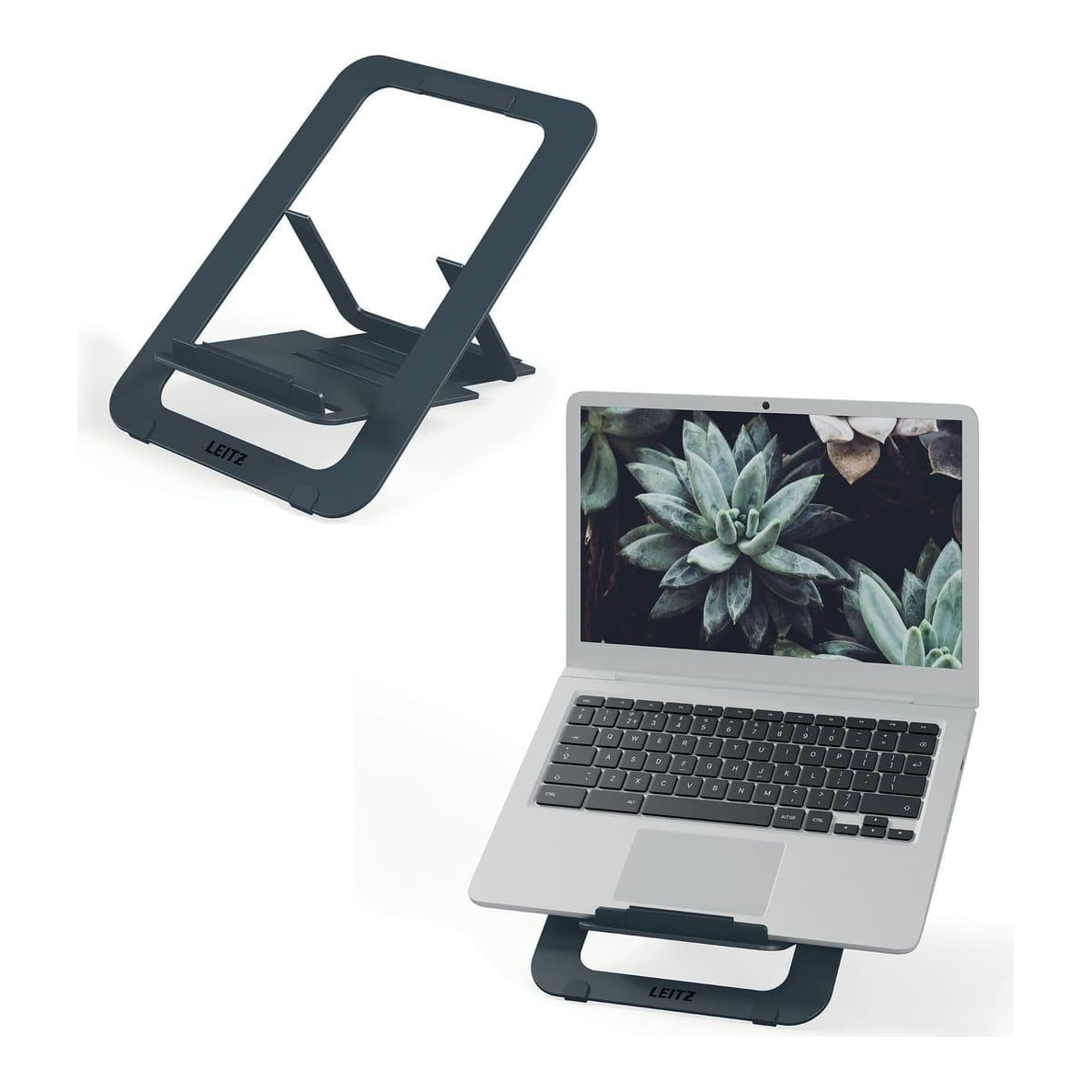 Suport Ergonomic Pentru Laptop Ajustabil Gri Carbune Slim Leitz