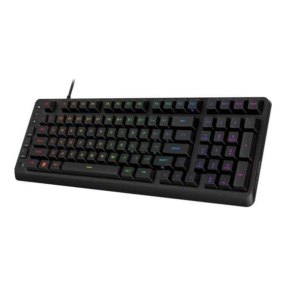 Tastatura gaming HP HyperX Eve 1800GAM, membrana, lungime cablu 1.5m, iluminare RGB (16,777,216 colors), polling rate 1000 Hz, negru