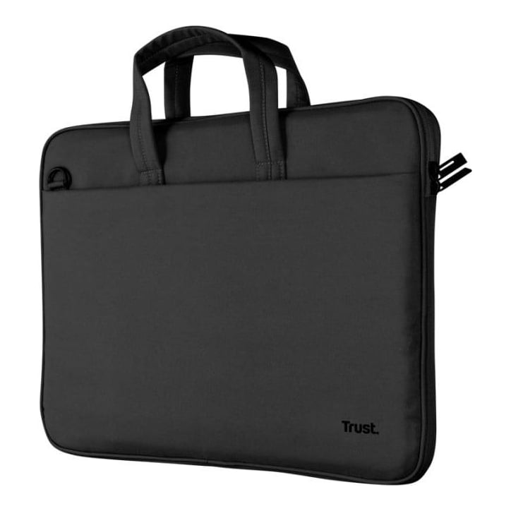 Geanta laptop Trust Bologna Slim, neagra, 2 ani garantie