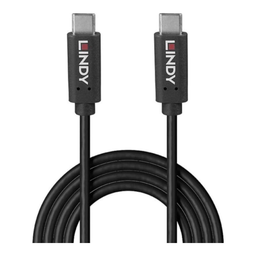 Cablu Lindy 8m USB C to C, latime de banda suportata 10Gbps, PD 5A/20V (100W), Maximum Resolution: UHD 8K 7680x4320@60Hz with DSC including 4K 4096x2160@120Hz, negru