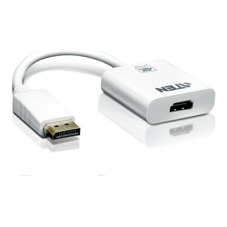 Adaptor ATEN VC986-AT. Conector 1: DisplayPort, Conector 2: HDMI, Conector 1 gen: Tată. Greutate: 100 g, Lățime: 45 mm, Adâncime: 180 mm. Lăţime de ambalaj: 19 mm, Adâncimea de ambalaj: 120 mm, Înălţime de ambalaj: 212 mm. Cantitate per ambalaj: 1 buc.. Greutate netă ambalaj principal: 4 kg, Lățime