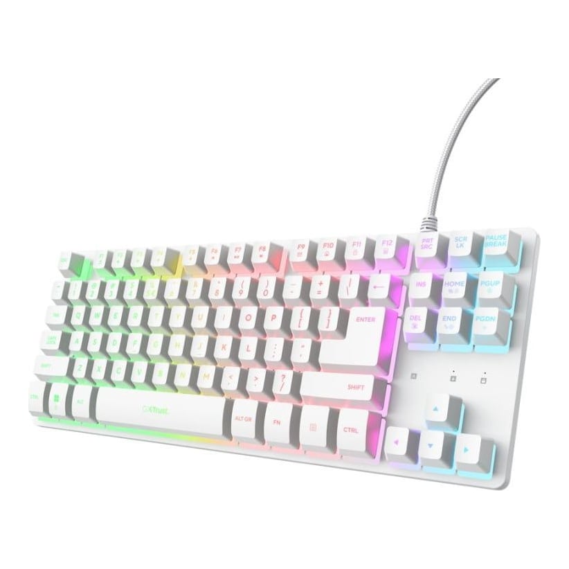 Tastatura Trust GXT833W Thado TKL, alb
