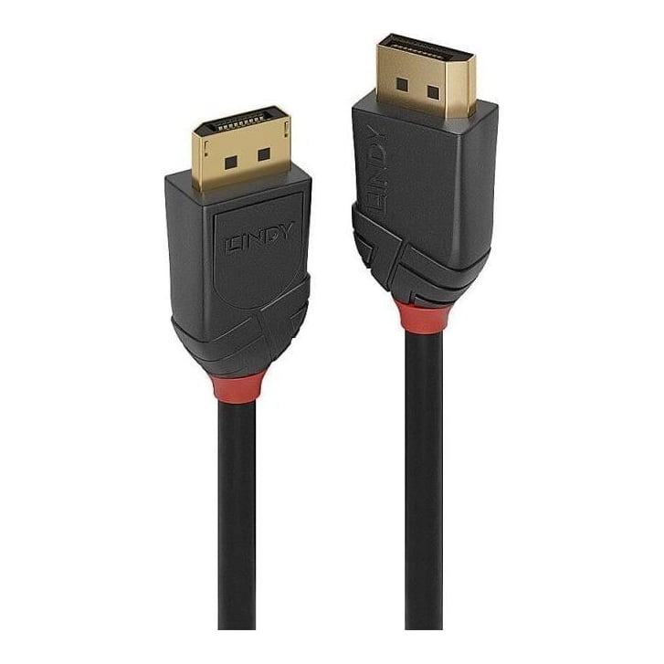 Cablu Lindy DisplayPort 2.1 54G, lungime 5m, Supported Bandwidth: 54Gbps, rezolutie maxima 16360 x 8640 (16K) @ 60Hz, 4:4:4, 10-bit, negru