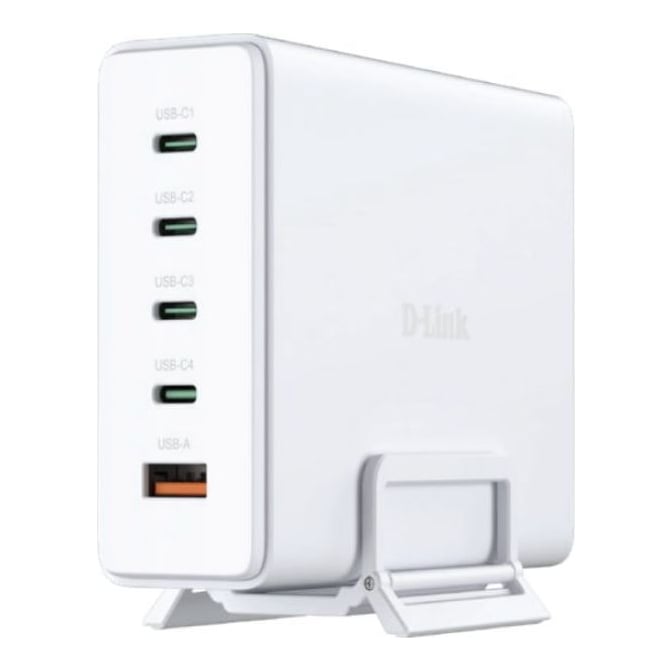 Incarcator Retea D-Link 240W GaN Charger, peste 81W, 4 porturi, Alb