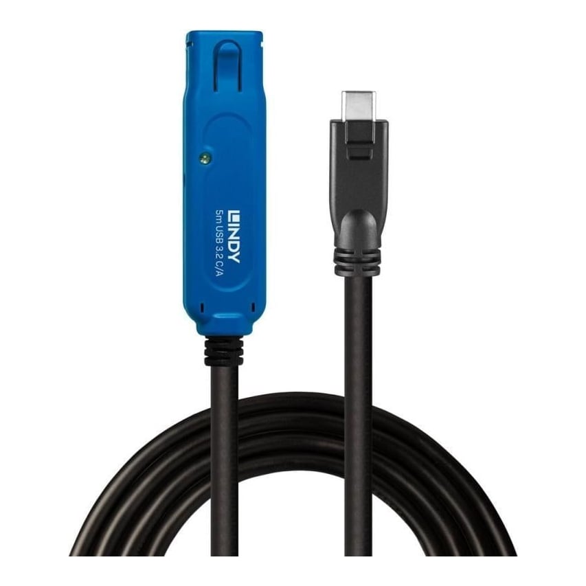 Extensie cablu USB 3.2 5Gbps Lindy, latime de banda suportata 5 Gbps, negru