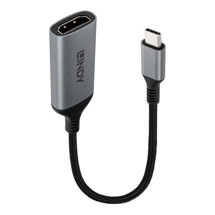 Hub USB Lindy 43428 USB-C, 2 porturi, HDMI, Gri
