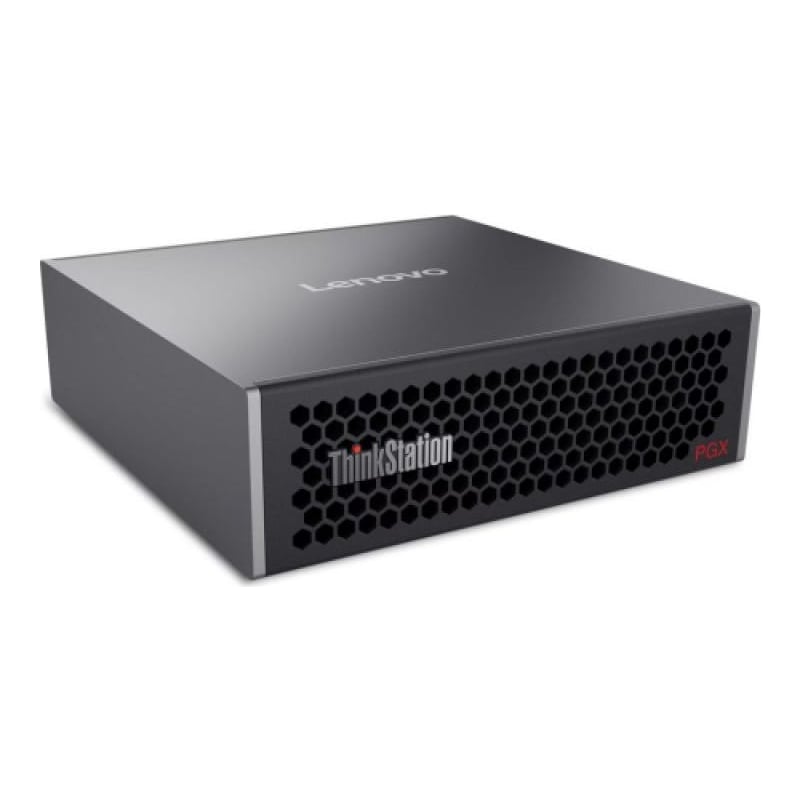 Desktop Workstation Lenovo ThinkStation PGX SFF cu procesor Nvidia NVIDIA 20-core Arm, 10 Cortex-X925 + 10 Cortex A725, 128 GB LPDDR5X, 4TB SSD, GB10, NVIDIA DGX OS, Negru, 3 ani Garantie