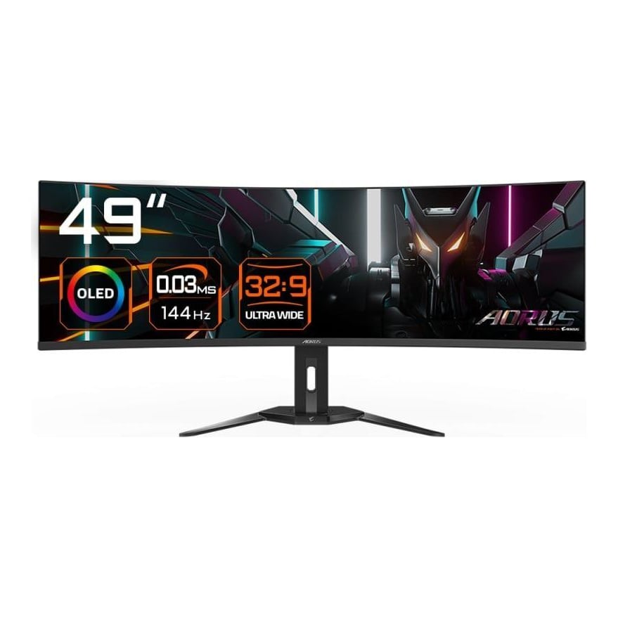 Monitor Consumer GIGABYTE CO49DQ, 49", 5120 x 1440 pixeli, Black, 3 ani Garantie